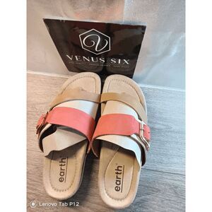 Earth Women's Emilia Strappy Casual Slip-On Flat Sandals - Light Natural 7.5M